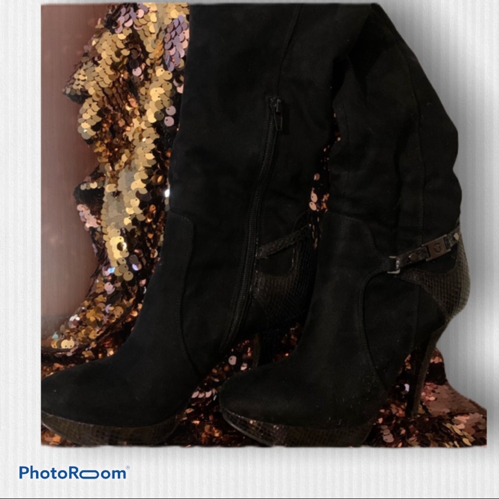 Guess thigh high suede boots